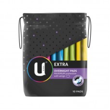 U by Kotex 高洁丝U牌 超强吸收护翼卫生巾 夜用型 10片装 不含荧光剂 